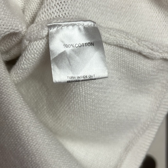 Sabo white 100% cotton boxy ribbed top S - Picture 6 of 9